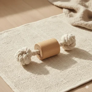 The Kinship Tug Toy - Natural Beechwood & Cotton Rope
